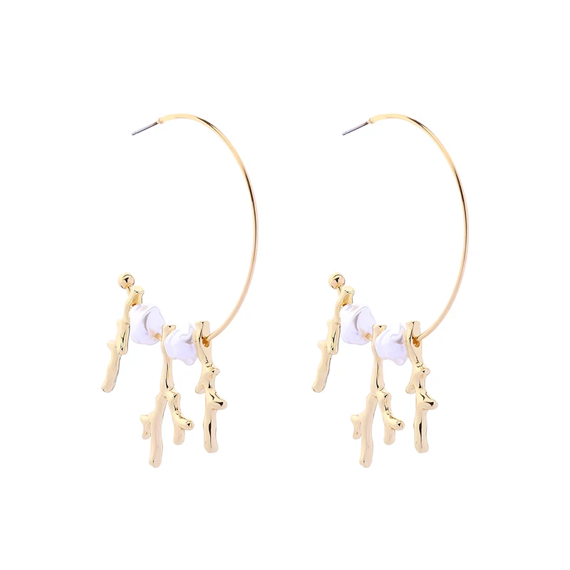 ed01844c Baroque Branch Pearl Copper Gold Plated Hoop Open Coral Shape Statement Earrings
ed01844c Baroque Branch Pearl Copper Gold Plated Hoop Open Coral Shape Statement Earrings