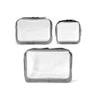 Promotional custom zipper portable luxury fashion clear pvc women cosmetic bag