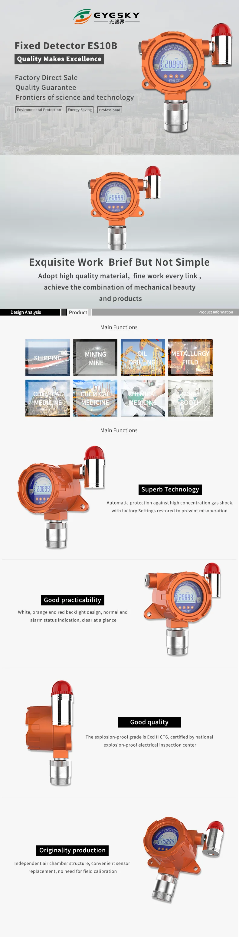 infrared remote control LCD display gas detector - ANKUX.COM