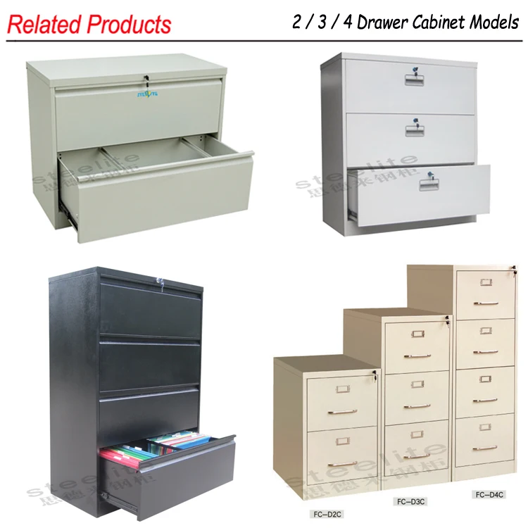 Tres Cajón Lateral Cajón Médico Del Gabinete De Archivo De/tamaño Legal