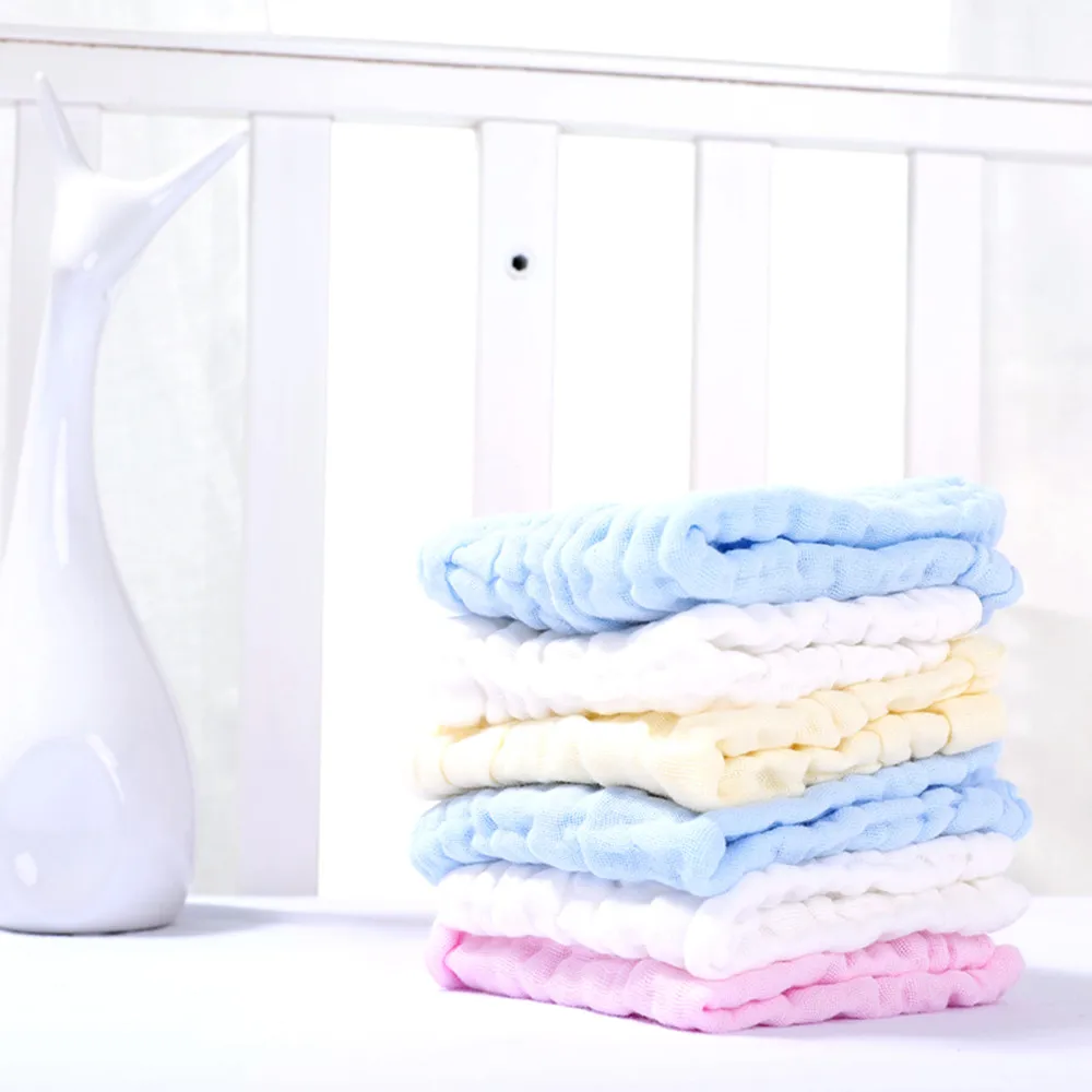 baby face towel shower gift, 6 pack 10x10 inches 100%cotton baby