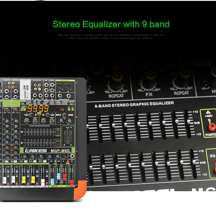 Consola mezcladora de sonido de alta calidad con consola mezcladora de efectos digitales 256