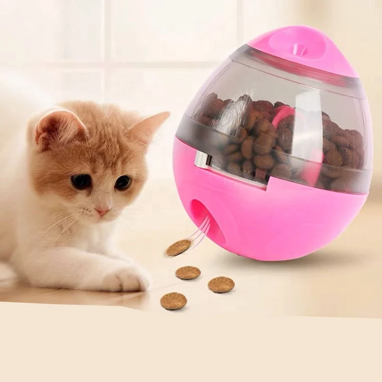 Pet Cat Dog Food Treat Automatic Food Feeder Dispenser Chew Game