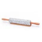 Marble Rolling Pin Marble Customized Logo Eco Friendly Kitchen Wooden Handle Marble Rolling Pin With Board