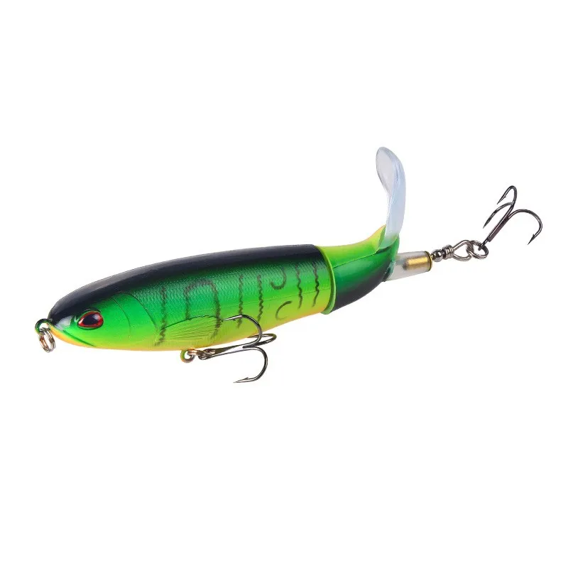 G Cm Whopper Popper Fishing Lure Artificial Bait Soft Rotating Tail