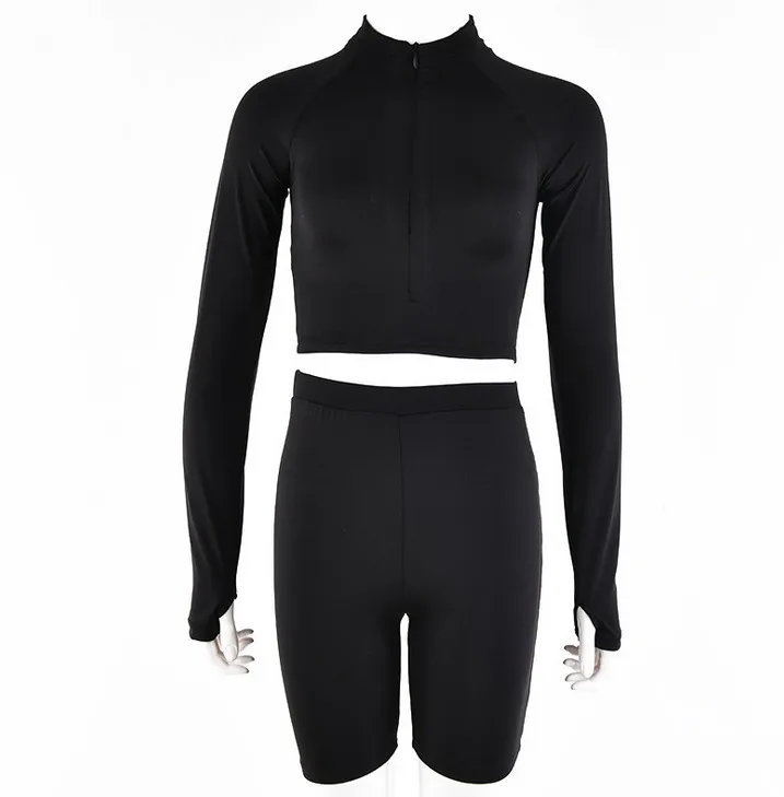 X87832B women 2 pieces set clothing ladies sexy solid sports clothes sets, As pictures
X87832B women 2 pieces set clothing ladies sexy solid sports clothes sets, As pictures