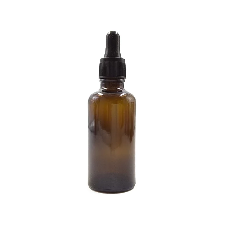 Hot sale amber 50ml glass bottle with dropper for essential oil best glass bottle price