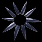 Pinpai hot sale 600 pcs a box half cover Clear Acrylic Artificial False nail tip display