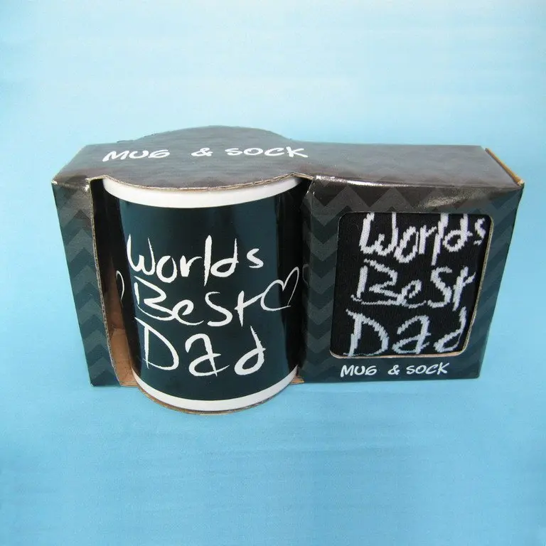 ceramic mug with sock fathers day gift