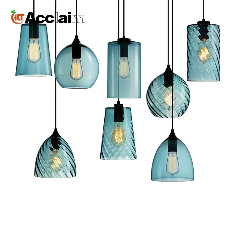 Blue Hand Blown Glass Chandelier Lamp Shades Cover Modern Pendant Buy Blown Glass Chandelier Lamp Glass Pendant Lamp Modern Product On Alibaba Com