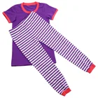 Wholesale Kids Pajama Sets Cotton Children Sleepwear Fashion Kids Pyjamas Wholesale Short Sleeves Shirt+Stripes Pants