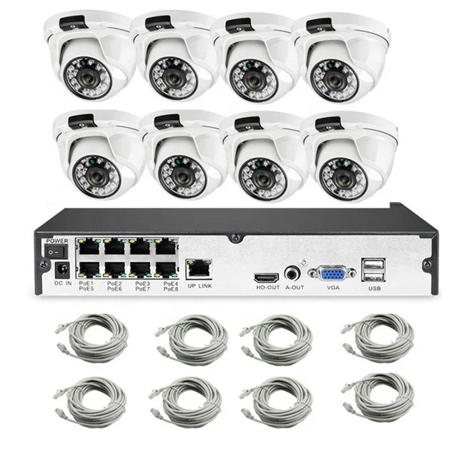 8ch dome poe nvr kit