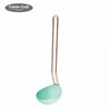 New kitchen gadgets tools set Copper plated green nylon ladle with wire handle for kitchen