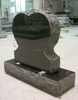 Wholesale Carving Stone Black Granite Heart Shaped Headstone