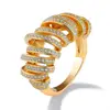 18k gold ring plated ladies sand gold and diamond jewelry