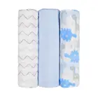 Newborn Swaddle Wrap 3 Pack Muslin Blankets Wrap Set 100% Cotton Muslin Baby Washable Cloth Diapers 31.5''x 31.5''