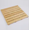 Non slip bamboo shower floor and bath mat wooden bamboo bathroom accessory