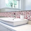 self-stick faux tile bathroom wall covering panels vinyl wallpaper
