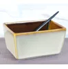 2017 new products wholesale ceramic square sugar pot