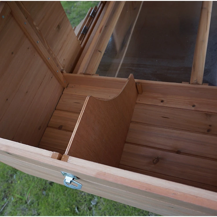 Sdc0802 Large Size Fir Wooden Waterproof Roof Green Chicken Coops For