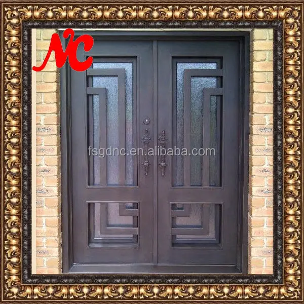 Flat Top Simple Design Metal Double Door