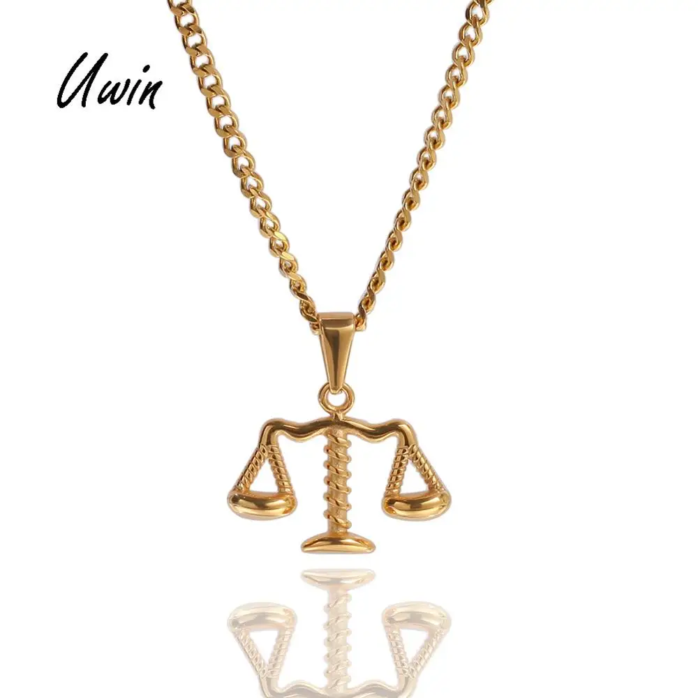Wholesale Mini Gold Stainless Steel Balance Pendant Punk Hiphop Cuban Link Chain Necklace Male Metal Simple Jewelry Gift
Wholesale Mini Gold Stainless Steel Balance Pendant Punk Hiphop Cuban Link Chain Necklace Male Metal Simple Jewelry Gift