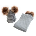 MY Miyar Hot Sale Baby Newborn Knitted Soft Warm Hat Scarf Sets Lovely Winter Baby Knit Set