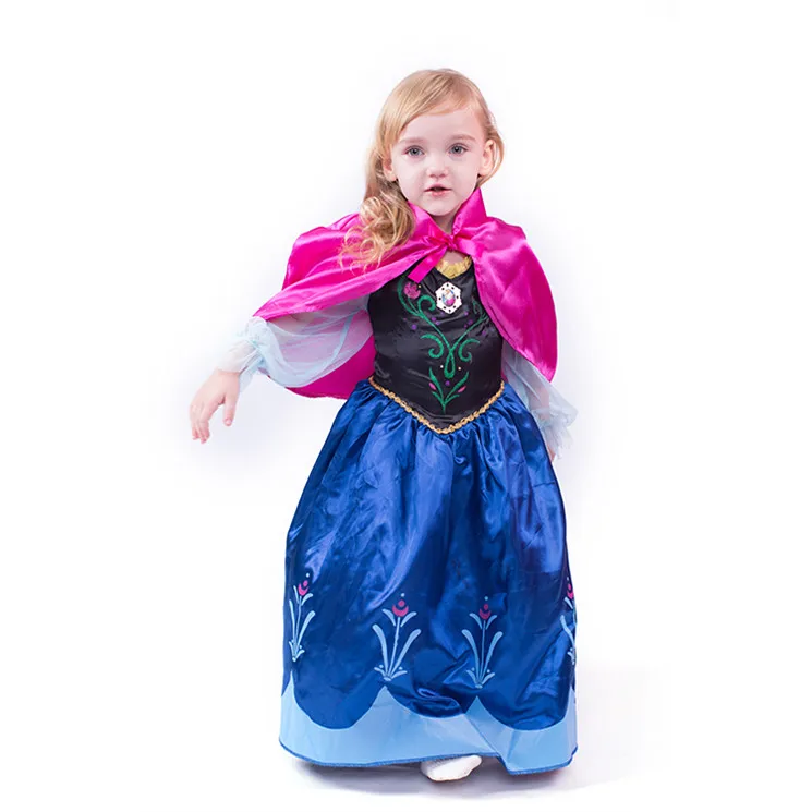 Pretty princess dresses Halloween costumes blue dress girls anna costume, As picture
Pretty princess dresses Halloween costumes blue dress girls anna costume, As picture