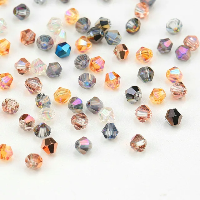 Shiny Plated Half AB Colors 4mm Sharp Bicone Glass Bead for Decoration Loose Beads, Half plated glass beads
Shiny Plated Half AB Colors 4mm Sharp Bicone Glass Bead for Decoration Loose Beads, Half plated glass beads