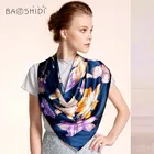 Floral Printed Fashion Style Pure Silk Large Shawl Scarf Women