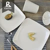 Modern unbreakable white china tableware japanese square luxury dinner set