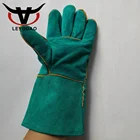 Welding Gloves Welding Gloves Good Quality Green Cow Leather Hand Protection Welding Working Gloves