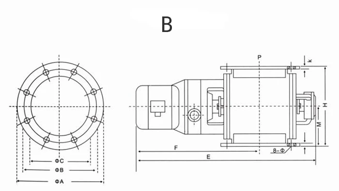 Dust collector ash conveying equipment rotary airlock valve