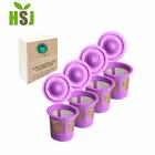 Stainless steel purple coffee pods/filter refillable coffee maker keurig 2.0 k cup