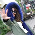 2018 new real fur coat winter jacket women hooded parka big natural raccoon fur collar thick warm fox fur liner parkas