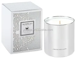 fragrance candle  silver glass jar scented  candle in gift box