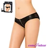 In Stock Wholesale Black Leather Zipper Private Label Women Underwear
