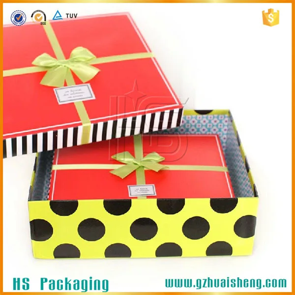 rectangular ready made gift boxes, art paper cake box with lids