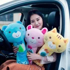 cute cartoon Car Seat Belt Shoulder Cover Child Safety Belt Shoulder Pillow Appease Doll Long Lady Belt Set