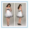 Modern Style Empire Sweetheart Embroidery Sleeveless Sexy Party Dress Short Mini Organza Cocktail Dress 2015 (CTD10)