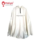 OEM fashionable long raincoat hooded raincoats with reflective