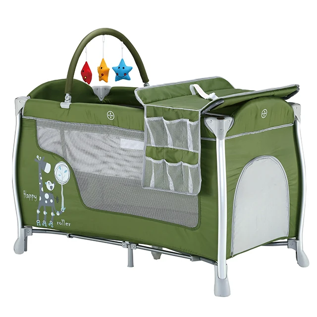 Factory Price 210d Fabric Foldable Playpen Crib For Baby With