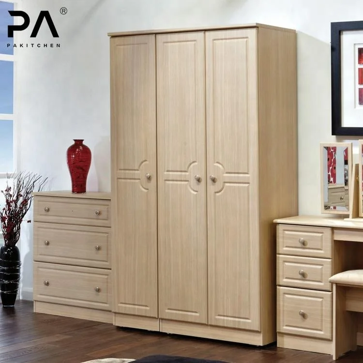 Single Wall Mounted Wardrobe Furniture Bedroom 3 Doors Swing