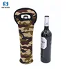Custom blank sublimate single portable insulated neoprene wine bottle cooler tote bag