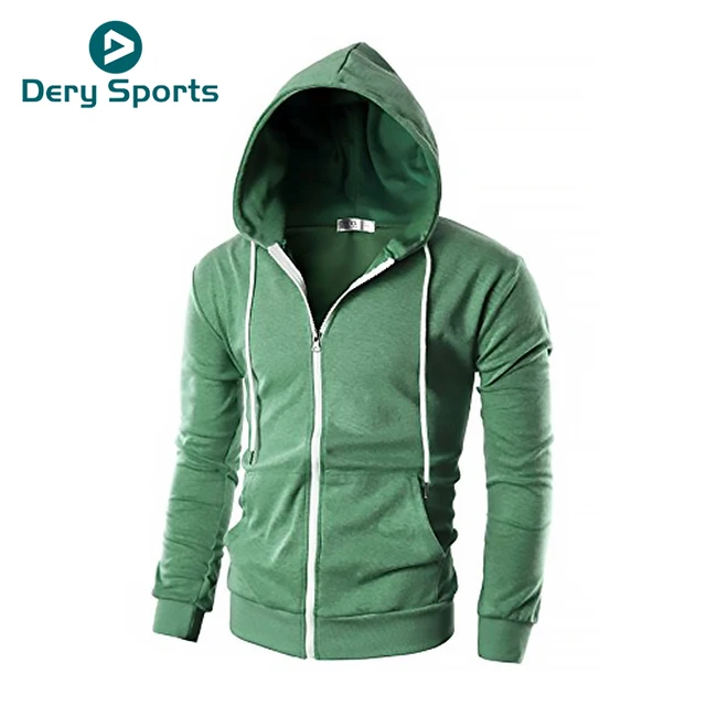 wholesale cotton mint green hoodies sweater zip up mens sweat