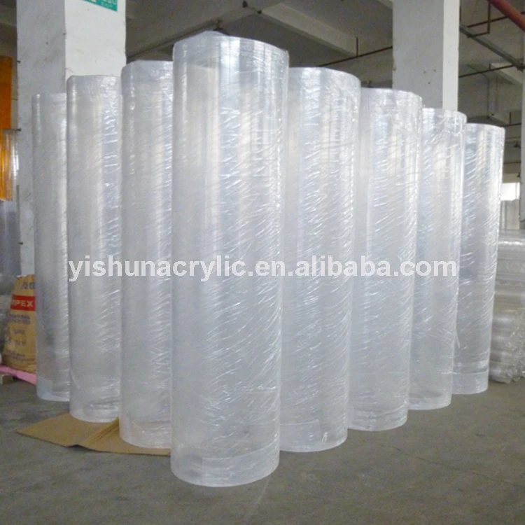 Guangzhou fábrica personalizado 500 milímetros de diâmetro grande clear/extrudados pmma acrílico transparente tubo/tubulação