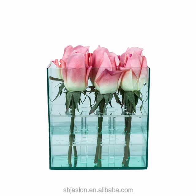sales wholesale valentines day crystal clear acrylic flower box