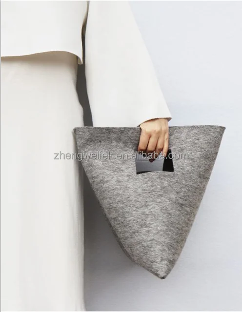 environmentally friendly felt tote handbag shopping hand bag