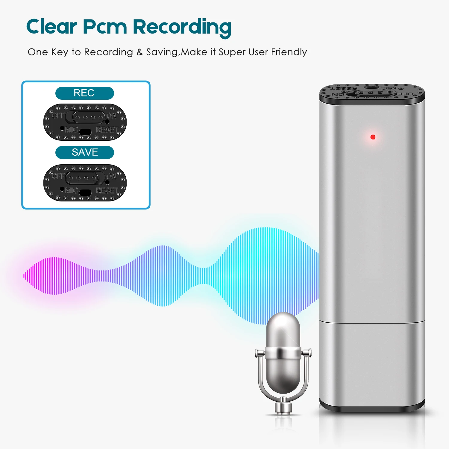 Digital Voice Recorder USB Mini Spy Audio Recorder Activated Portable Sound Audio Recorder