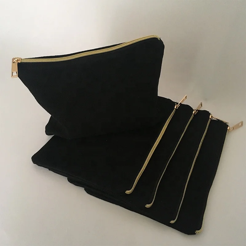 Large inventory 9*7 inch 12oz black cotton canvas zipper pouch cosmetic packaging bag cotton pouch zipper with top gold zip
Large inventory 9*7 inch 12oz black cotton canvas zipper pouch cosmetic packaging bag cotton pouch zipper with top gold zip
